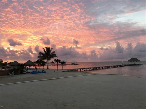 Sunrise On The Beach San Pedro Town Ambergris Caye Belize Oc
