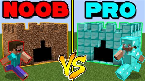 Minecraft Noob Vs Pro Castle In Minecraft Youtube
