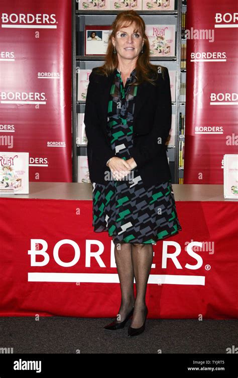 sarah ferguson the duchess of york signs copies of her new book tea for ruby at borders