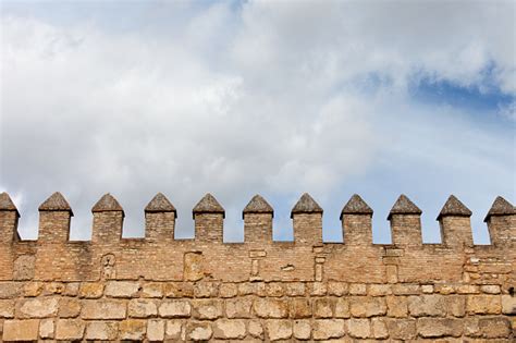 Castle Wall Battlement Background Stock Photo Download Image Now
