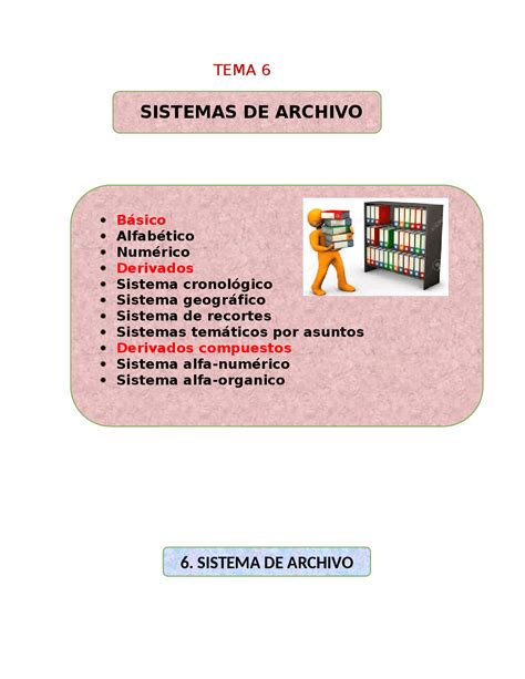 Sistemas De Clasificacion Del Archivo Y Documentos Apuntes De Lengua