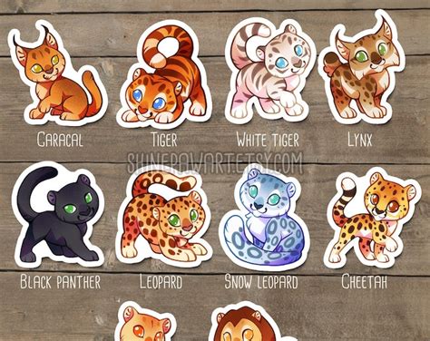 Cute Warrior Cats Sticker Set Ii Leafpool Jayfeather Etsy