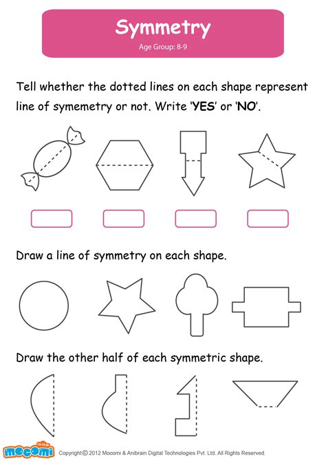 Line Of Symmetry Worksheet