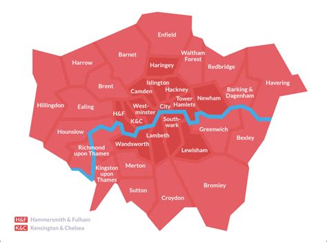 London Boroughs Map Hidden London