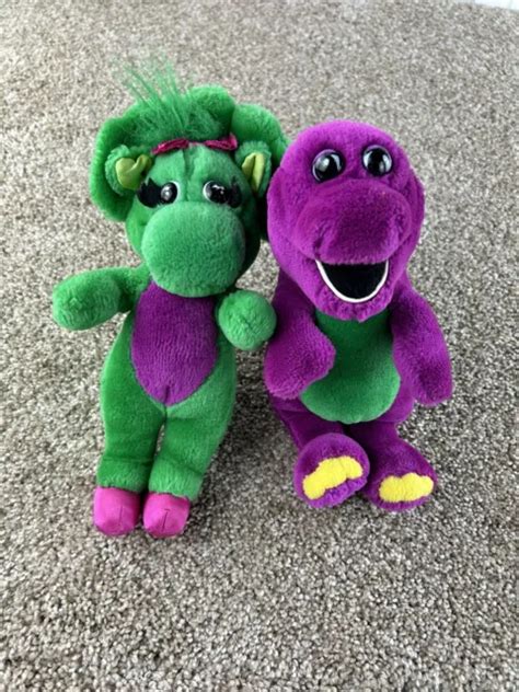 Barney The Purple Dinosaur And Baby Bop Plush 10 1992 Vintage The