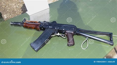 545 Mm Kalashnikov Assault Rifle Shortened Aks 74u Editorial Stock