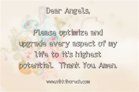 Dear Angels Please Optimize And Upgrade Every Aspect Of My Life To Its