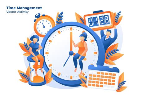 Time Management Vector Illustration Vector Illustration Time