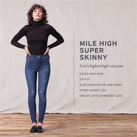 Levis Womens Mile High Super Skinny Jeans New Moon 30 New Moon