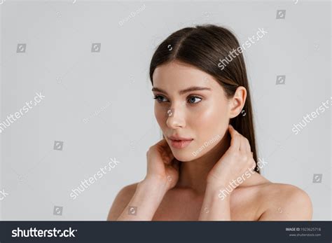 Beautiful Shirtless Girl Posing Looking Aside Stock Photo Shutterstock