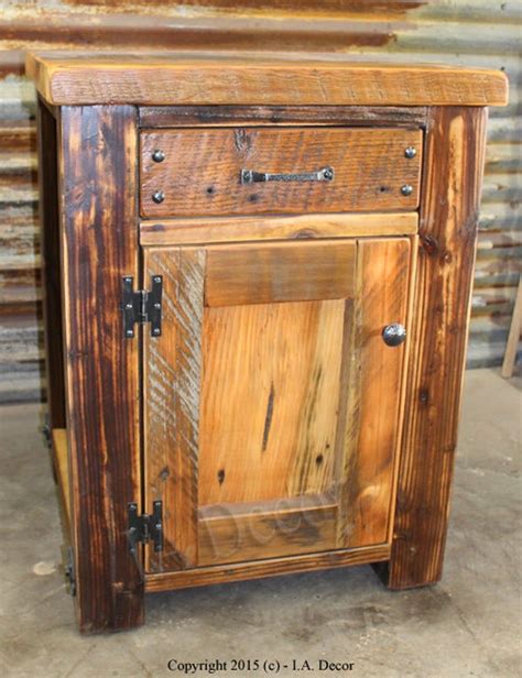 Baker bahama bedside chest tables living homes. Rustic Barnwood Night Stand Reclaimed Wood Bedside Tables ...