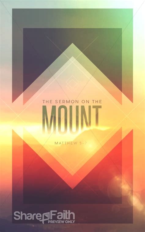 Sermon On The Mount Ministry Bulletin Sermon Bulletin Covers