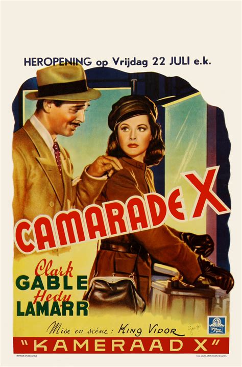 Comrade X 1940 Movie Posters Vintage Clark Gable Movies Old Movie
