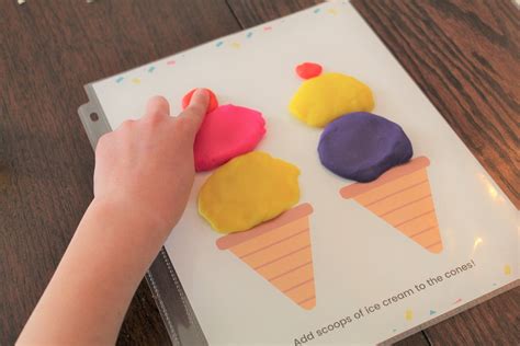 7 Printable Play Doh Mats Food Play Dough Mats Ice Cream Etsy