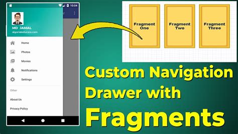 Android Navigation Drawer Using Fragments Custom Navigation Drawer