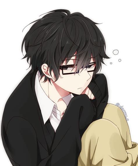 Black Hair Anime Boy With Glasses Anime Glasses Boy Anime Guys With