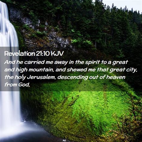 Revelation 2110 Kjv And He Carried Me Away In The Spirit To A Great