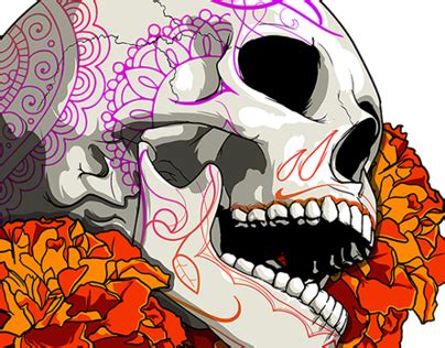 Cempaxóchitl Skull on Behance