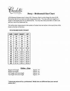 Fillable Online Dessy Bridesmaid Size Chart Fax Email Print Pdffiller