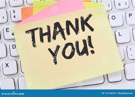 Thank You On Notepaper Office Business Note Paper Stock Image Image