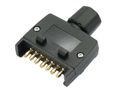 Flat 7 Pin 12v Male Plug Trailer Adaptor Socket For Caravan
