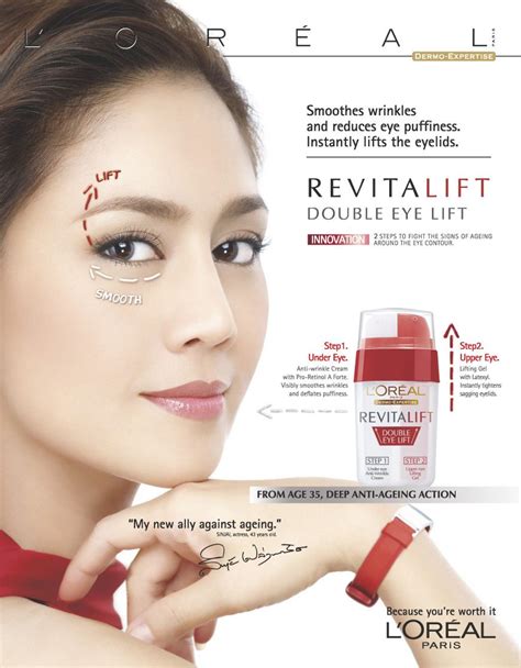 Loreal Single Page Magazine Ad Revitalift Smooth Wrinkles Eye Lift