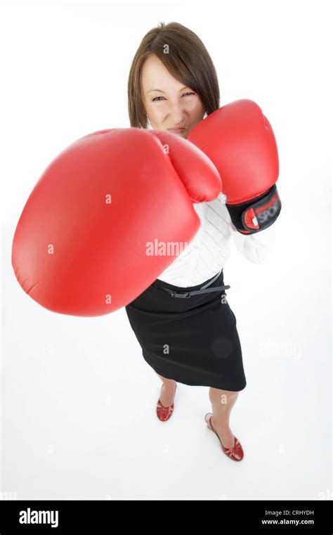 Business Woman Boxing Gloves Hi Res Stock Photography And Images Alamy