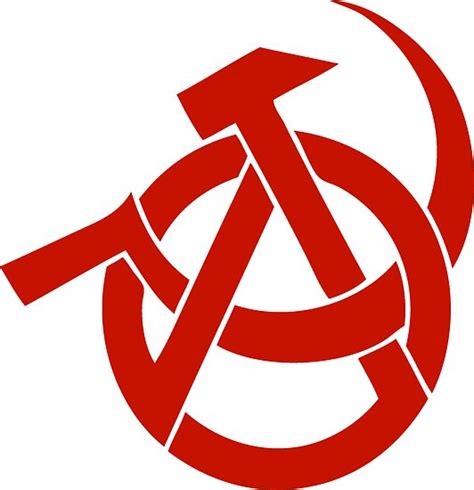 Red star symbol logo star polygons in art and red sickle and axe logo illustration, soviet union hammer and sickle communism communist symbolism, soviet union logo, text, sticker png. "HAMMER SICKLE ANARCHY LOGO" by SofiaYoushi | Redbubble