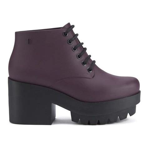 Melissa Womens Stellar Lace Up Ankle Boots Plum High Heel Boots