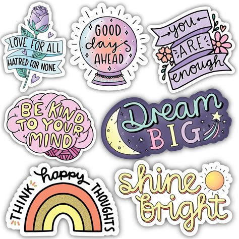 Positivity Sticker 7 Pack Shine Bright Big Moods