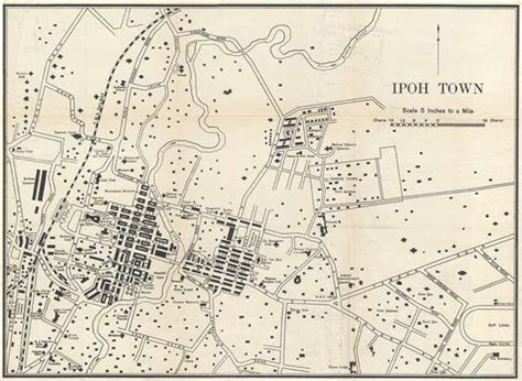 Map of ipoh railway station. Ipoh Town.: Geographicus Rare Antique Maps