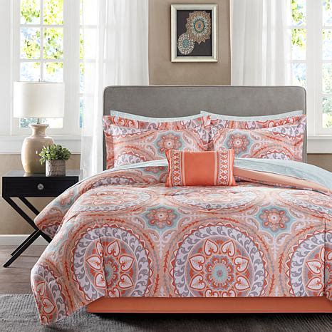 The full, rv queen, queen, king, and cal king includes: Serenity Complete Bed and Sheet Set - Coral - 10073423 | HSN