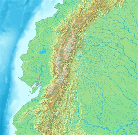 Mapa Físico Del Ecuador Tamaño Completo Ex
