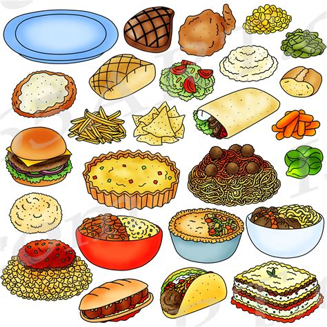 So you're looking for soul food dinner recipes? Dinner Foods Clipart - Dinner & Meals Clipart Download ...