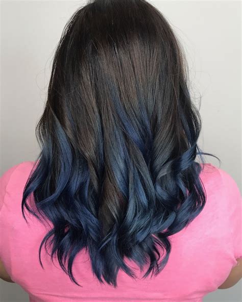 Ombré Blue Hair Curls Curled Hairstyles Hair Beauty Hair Inspiration
