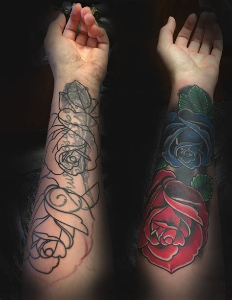 Cover Up Rose Tattoo Design Ideas Cover Up Tattoos For Women Rose