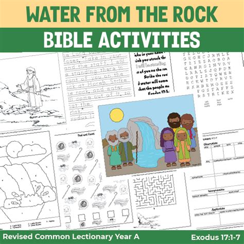 Water From The Rock Activity Pages Bible Crafts Shop