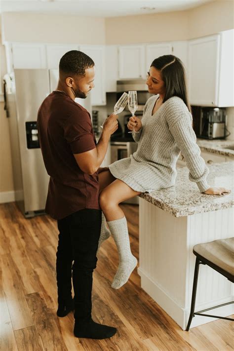 At Home Photo Ideas In 2020 Indoor Engagement Photos Engagement