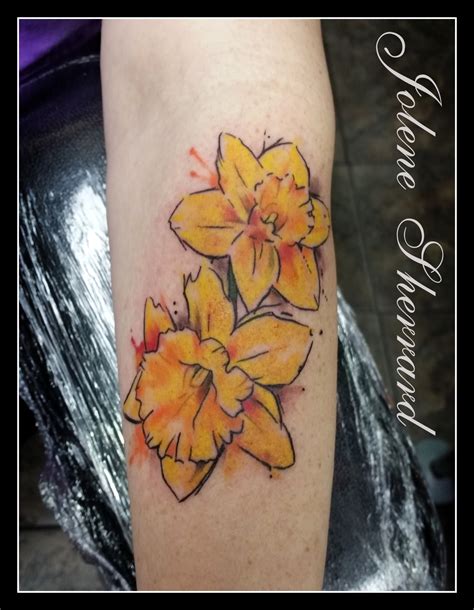 Daffodil Tattoo On Ankle