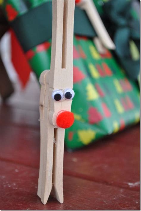 Clothespin Reindeer Craft For Kids Christmas Ornaments Homemade