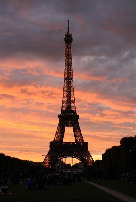 Eiffel Tower At Sunset Free Stock Photo Public Domain Pictures