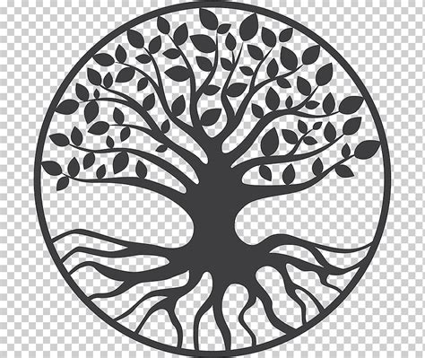 árbol Redondo De La Ilustración De La Vida Yggdrasil árbol De La Vida