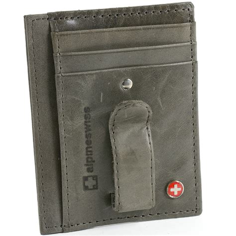 Get rid of the front pocket bulge and slim down today! AlpineSwiss RFID Blocking Mens Money Clip Leather Minimalist Front Pocket Wallet | eBay