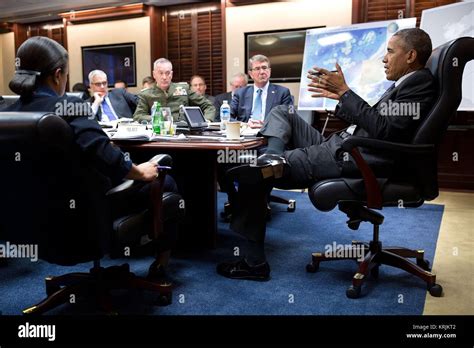 Us President Barack Obama Meets With The National Security Council At