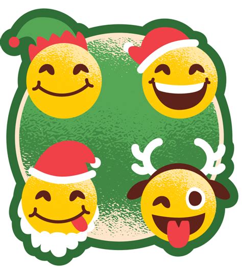 Christmas Emoji Sticker Vulgrco