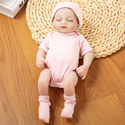 Mini Reborn Baby Dolls Inch Full Body Silicone Vinyl Realistic Babies Newborn Girls Doll Toy