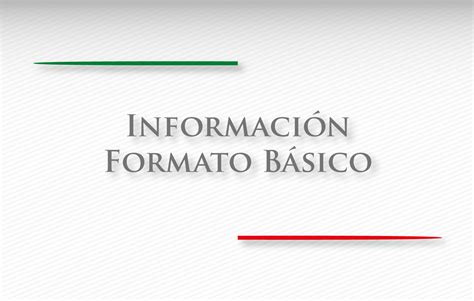 Información Formato Básico Instituto Nacional De Migración Gobierno