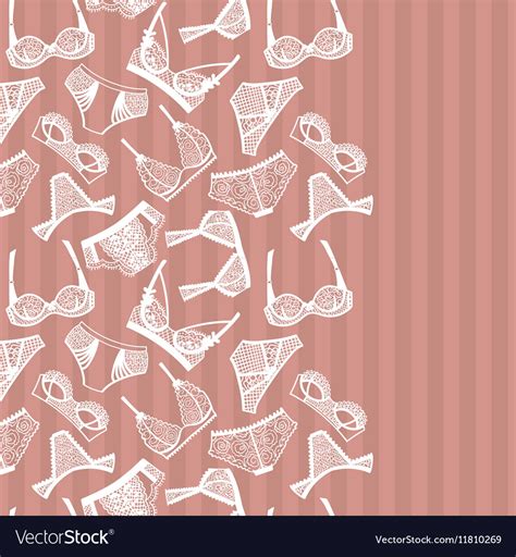 Lingerie Panty And Bra Background Royalty Free Vector Image