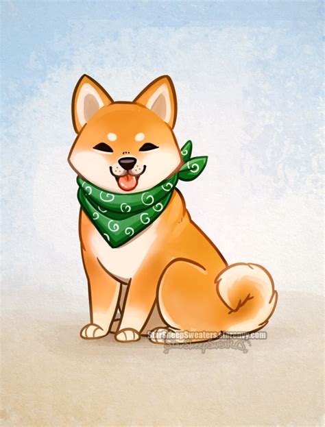 45x6 Shiba Inu Art Print Shiba Inu Shiba Puppy Drawing