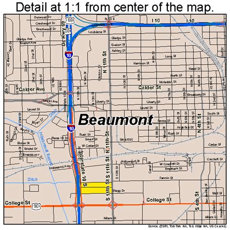 Beaumont Texas Street Map 4807000